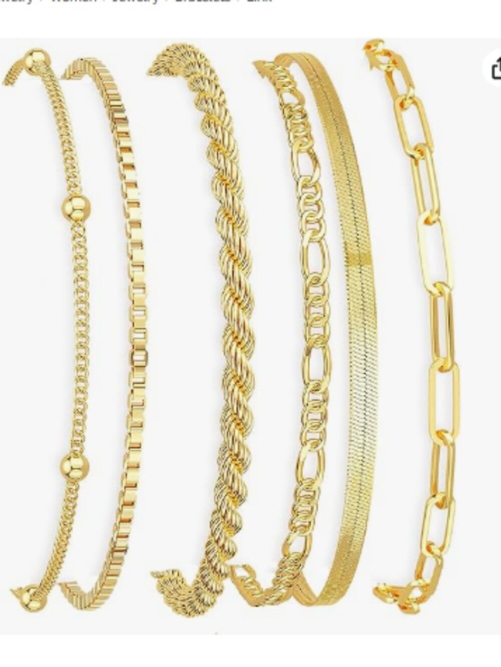 Gold Plated Bangle Bracelets Set Elegant Minimal Chic Gift for Women